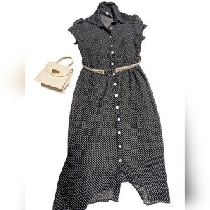 Vintage sheer Polka Dot maxi dress